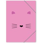 Папка на резинках А4 №1School Kitty розовая
