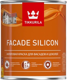 Краска FACADE SILICON силикон модифицированная для фасадов, глубокоматовая, база A 0,9л 700011473