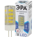Лампочка светодиодная ЭРА STD LED JC-5W-220V-CER-840-G4 G4 5Вт керамика капсула ...