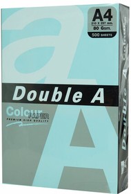 Бумага цветная DOUBLE A, А4, 80 г/м2, 500 л., пастель, голубая