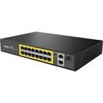 Коммутатор Netis P116GH (L2) 16x100Мбит/с 2x1Гбит/с 1SFP 16PoE 16PoE+ 240W ...