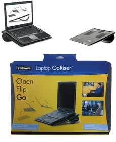 Фото 1/3 FS-8030402, Подставка для ноутбука Fellowes® GO RISER, для мониторов до 17", толщина 8 мм, черная.
