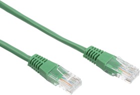 Фото 1/3 Патч-корд 1 м зеленый 5E RJ-45 кабель сетевой для интернета (5 шт.)