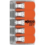 Terminal WAGO 221-415 (5X4.0mm2 with lever) pack. (25pcs)