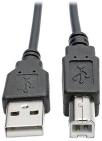 U022-006-COIL, USB Cables / IEEE 1394 Cables Hi-Speed USB 2.0-USB B Coiled A-B M/M 6'