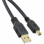 3021027-16, USB Cables / IEEE 1394 Cables A-MINI B 20 AWG 16' USB 2.0