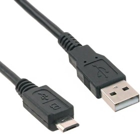 102-1092-BL-00200, Cable Assembly USB 2m Micro USB Type B to USB Type A 5 to 4 POS M-M 28AWG