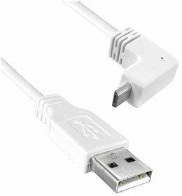 3021086-10, USB Cables / IEEE 1394 Cables USB 2.0 M TO M ANGLD 10FT CORD WHITE
