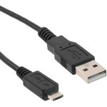 102-1072-BL-00300, Cable Assembly USB 3m Micro USB Type A to USB Type A 5 to 4 ...