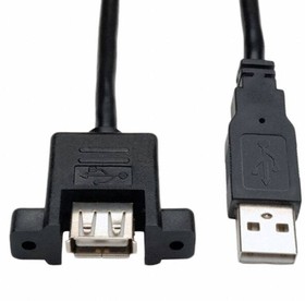 U024-06N-PM, USB Cables / IEEE 1394 Cables 6IN PNL MOUNT USB2.0 AA CABLE