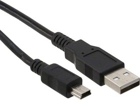 102-1031-BL-00300, Cable Assembly USB 3m Mini USB Type B to USB Type A 5 to 4 POS M-M 28AWG