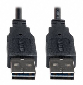 UR020-010, USB Cables / IEEE 1394 Cables USB 2.0 Uni Rvr ConnectorCbl M/M 10'