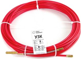 Протяжка для кабеля мини УЗК d=3,5 мм L=10 м в бухте, красный СП-Б-3,5/10