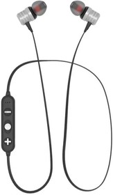 Фото 1/4 Наушники Bluetooth вакуумные с шейным шнурком More choice BG20 (Silver)
