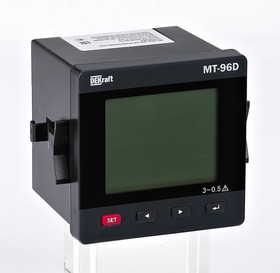 Фото 1/3 DEKraft Мультиметр цифровой 96х96мм трехфазный, вход 600В 5А, LCD-дисплей МТ-96D