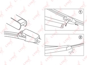 Фото 1/3 Щетка стеклоочистителя задняя 280 мм бескаркасная 1 шт LYNXauto LR28P
