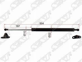 ST-68950-49225, Амортизатор крышки багажника TOYOTA HARRIER RX330 03- LH=RH