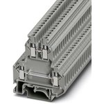 2770011, UKK 3 Series Grey DIN Rail Terminal Block, Double-Level, Screw Termination