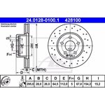 24.0128-0100.1, Диск тормозной передн, MERCEDES-BENZ: C-CLASS C 180 CDI/C 180 ...