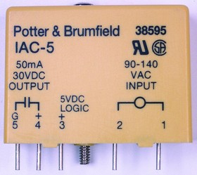 IAC-5, I/O Modules 90-140VAC/VDC input 5VDC out yellow case