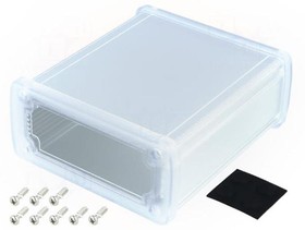 ALUG705SR110-C, 115,1x51,6x119mm, Серебряный, алюминиевый, прозрачные боковины пластик / ALUG705SR110-C