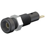 2 mm socket, solder connection, mounting Ø 5.3 mm, black, 23.0050-21