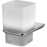 Стеклянный стакан с настенным держателем, хром, шт A50A34300