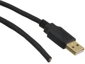 3021023-16, USB Cables / IEEE 1394 Cables A-BLUNT 24 AWG 16' USB 2.0