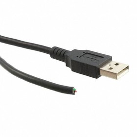 3021017-10, USB Cables / IEEE 1394 Cables A-BLUNT 26 AWG 10' USB 2.0