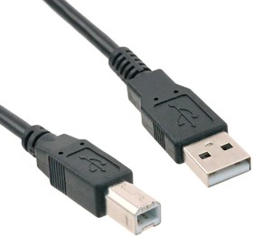 102-1030-BL-00500, Cable Assembly USB 5m USB Type A to USB Type B 4 to 4 POS M-M 24AWG/28AWG