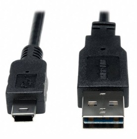 UR030-003, USB Cables / IEEE 1394 Cables 3' USB 2.0 UniRvrCbl Male - 5Pin MiniMale