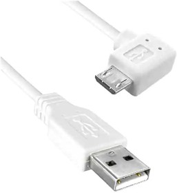 3021089-10, USB Cables / IEEE 1394 Cables USB 2.0 M TO M ANGLD 10FT CORD WHITE