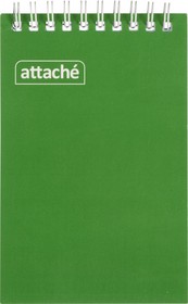 Фото 1/4 Блокнот на спирали А6 60л. ATTACHE,т.-зеленый, блок 60г, обложка 215г