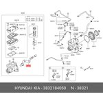 3832184050, Вал коленчатый воздушного компрессора| \Hyundai UNIVERSE/HD/AERO ...