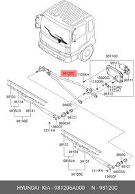 98120-6A000, Трапеция стеклоочистителя HYUNDAI HD120 OE