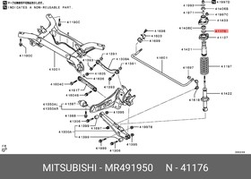 Пластина отбойника задней подвески MITSUBISHI MR491950