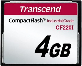 Фото 1/2 TS4GCF220I, CF220I CompactFlash Industrial 4 GB SLC Compact Flash Card