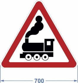 Дорожный знак 1.2 "Железнодорожный переезд без шлагбаума" 120005-1-2-I
