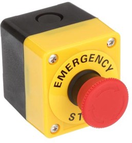 Фото 1/6 A22E-M-11B, A22E Series Twist Release Emergency Stop Push Button, Panel Mount, SPDT, IP65