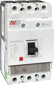 Фото 1/10 Выключатель автоматический 3п 32А 35кА AV POWER-1/3 TR AVERES EKF mccb-13-32-TR-av