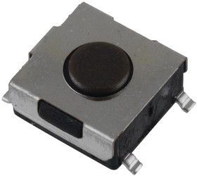 FSM1LPTR, Tactile Switch, Black, FSM1LP, Top Actuated, Surface Mount, Round Button, 160 gf, 50mA at 24VDC