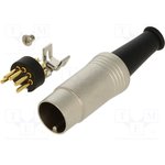 NYS322G, Circular DIN Connectors Plug-DIN 5 pin male nickel/gold REAN