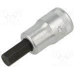 03050010, 1/2 in Drive Bit Socket, Hex Bit, 10mm, 60 mm Overall Length