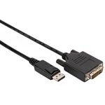 AK-340301-030-S, Cable; DisplayPort 1.2; DisplayPort plug,DVI-D (24+1) plug; 3m