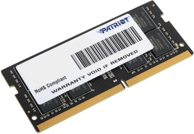 Фото 1/4 SO-DIMM DDR 4 DIMM 32Gb PC21300, 2666Mhz, PATRIOT Signature (PSD432G26662S) (retail)