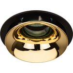 Встраиваемый светильник декоративный ЭРА KL103 BK/GD MR16 GU5.3 черный золото ...