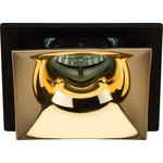 Встраиваемый светильник декоративный ЭРА KL102 BK/GD MR16 GU5.3 черный золото ...