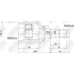 JC21094, JC21094_ШРУС внутренний к-кт! 4304005110\ Toyota Corolla 1.6/1.8 09