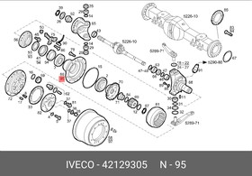 42129305, Ступица передняя| нового образца \Iveco Eurotrakker