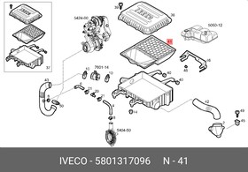 5801317096, Фильтр воздушный| 400x318x61 \Iveco Daily IV/V